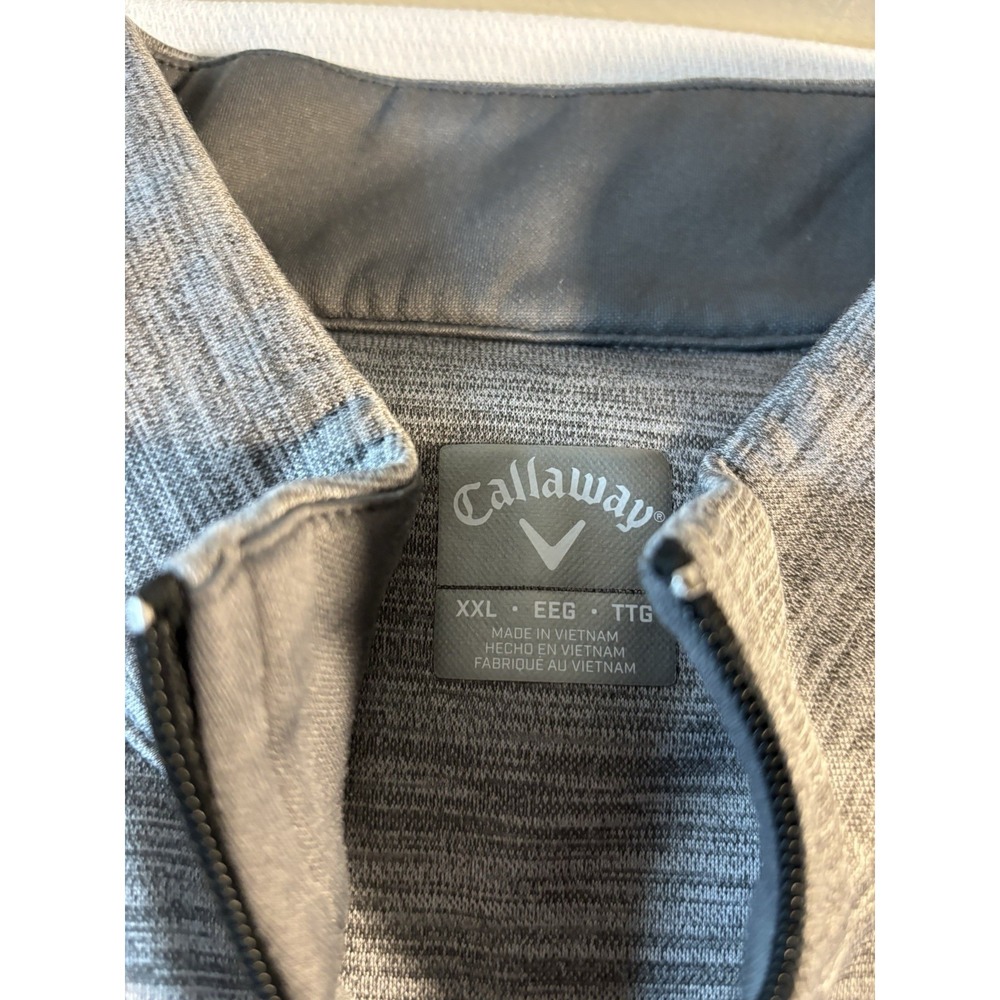 Callaway Golf 1/4 Zip Pullover Mens XXL Gray Long Sleeve Sweat Shirt Activewear - Picture 11 of 16